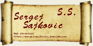 Sergej Šajković vizit kartica